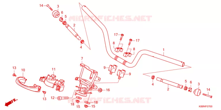 GUIDON Honda MOTO 110 CUB 2024  C110KMN