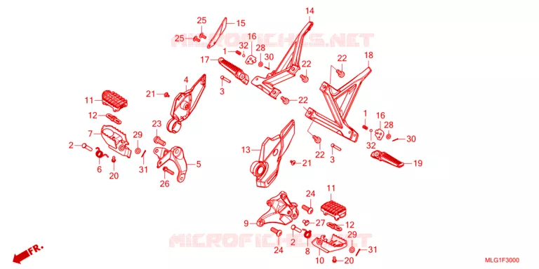 REPOSE PIED Honda MOTO 1100 AFRICA-TWIN 2024  CRF1100ALN