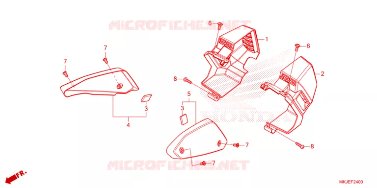 COUVERCLE LATERAL Honda MOTO 1000 CB 2023  CB1000RAP