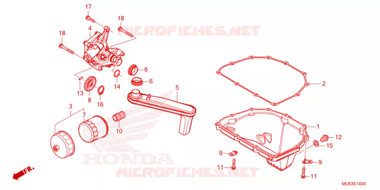 CARTER - POMPE - FILTRE A HUILE Honda MOTO 750 HORNET 2023  CB750AP