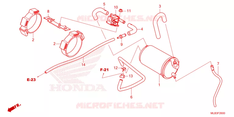SYSTÈME DE RECYCLAGE DES GAZ Honda MOTO 750 HORNET 2023  CB750AP