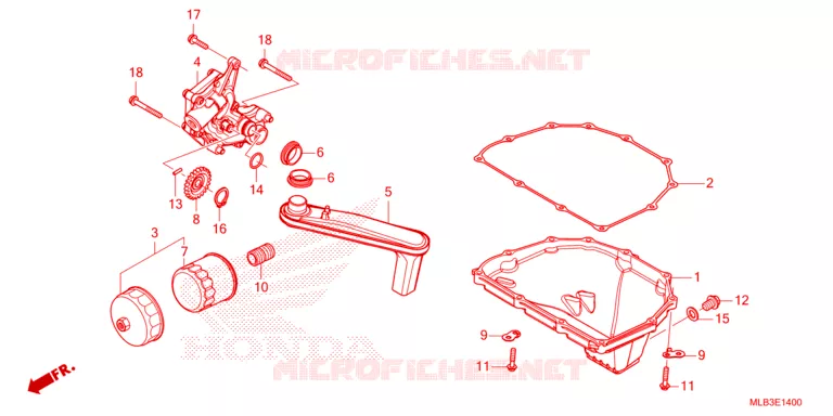 CARTER - POMPE - FILTRE A HUILE Honda MOTO 750 HORNET 2024  CB750AP