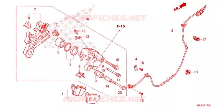 ETRIER DE FREIN ARRIERE Honda MOTO 750 HORNET 2023  CB750AP