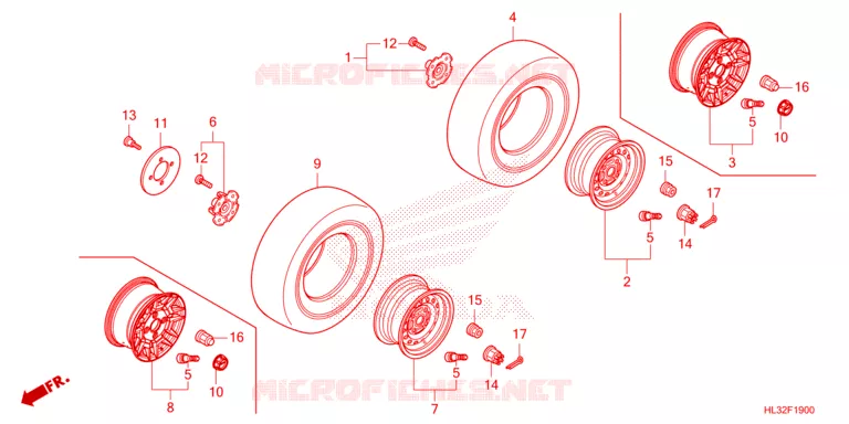 ROUE ARRIERE Honda ATV 700 PIONEER 2023  SXS700M2DP