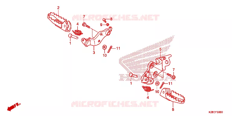 REPOSE PIED Honda MOTO 125 CRF 2024  CRF125FBP