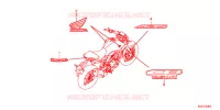 AUTOCOLLANTS pour Honda CB 250 R de 2023