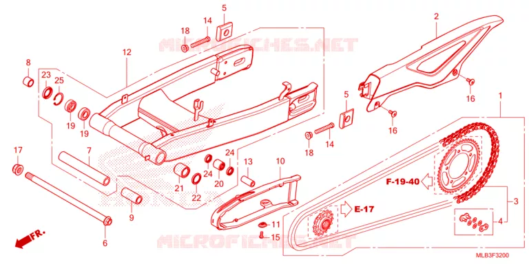 BRAS OSCILLANT Honda MOTO 750 HORNET 2023  CB750AP