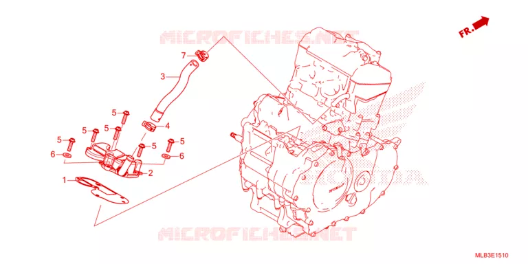 COUVERCLE DE RENIFLARD Honda MOTO 750 HORNET 2023  CB750AP