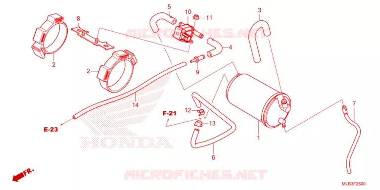 SYSTÈME DE RECYCLAGE DES GAZ Honda MOTO 750 HORNET 2024  CB750AP