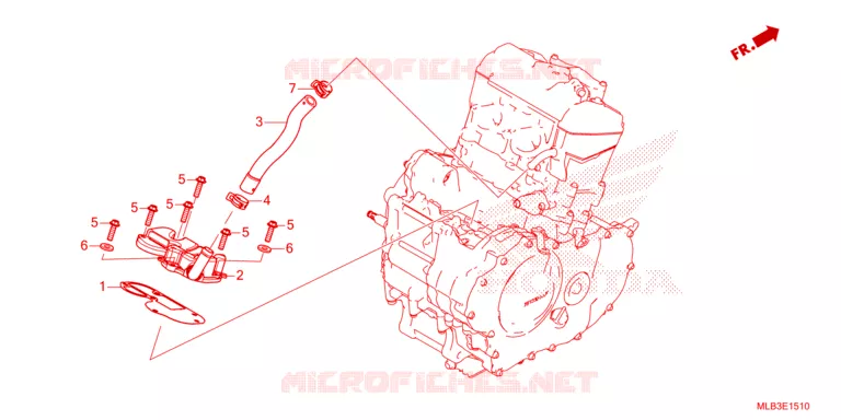 COUVERCLE DE RENIFLARD Honda MOTO 750 HORNET 2023  CB750AP