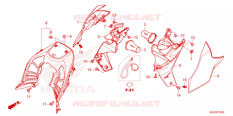 COUVERCLES LATERAUX / OUIES Honda MOTO 750 HORNET 2023  CB750AP