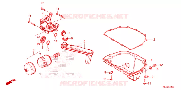 CARTER - POMPE - FILTRE A HUILE Honda MOTO 750 HORNET 2023  CB750AP
