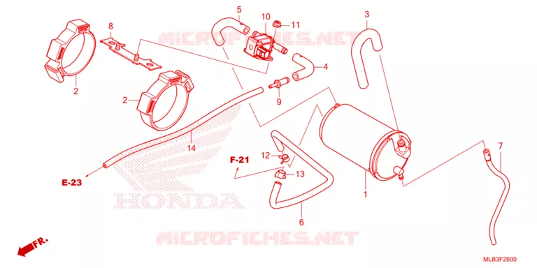 SYSTÈME DE RECYCLAGE DES GAZ Honda MOTO 750 HORNET 2023  CB750AP