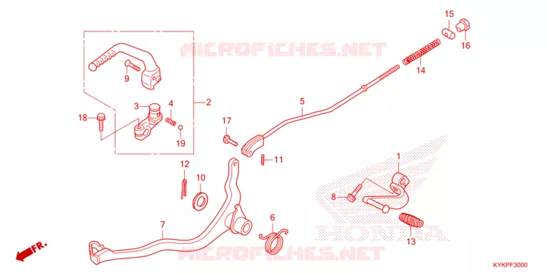 PEDALE - KICK Honda MOTO 110 CRF 2023  CRF110FP