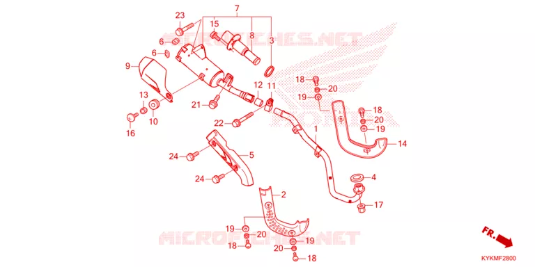 SILENCIEUX D'ECHAPPEMENT Honda MOTO 110 CRF 2023  CRF110FP