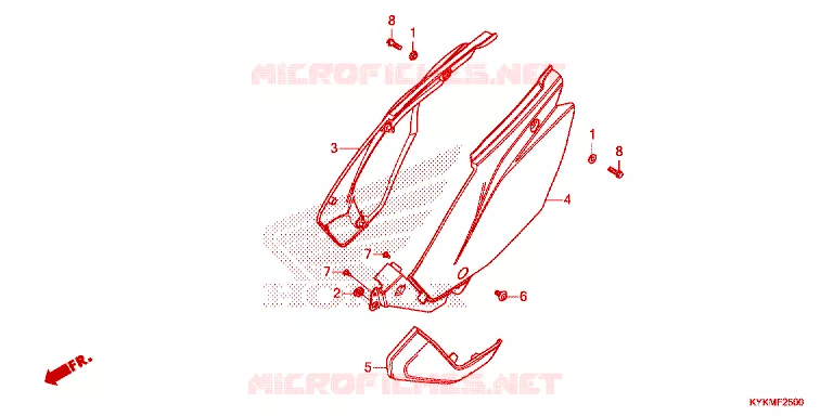 COUVERCLES LATERAUX Honda MOTO 110 CRF 2023  CRF110FP