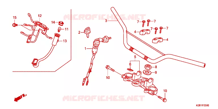 GUIDON Honda MOTO 125 CRF 2023  CRF125FBP