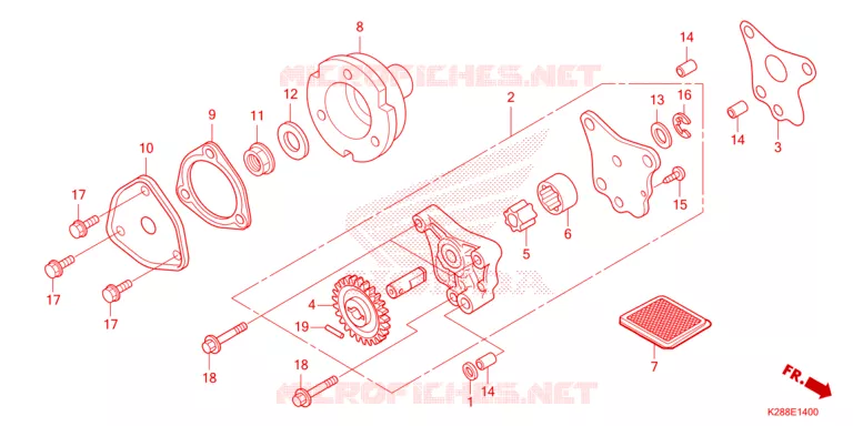 POMPE A HUILE Honda MOTO 125 CRF 2023  CRF125FP