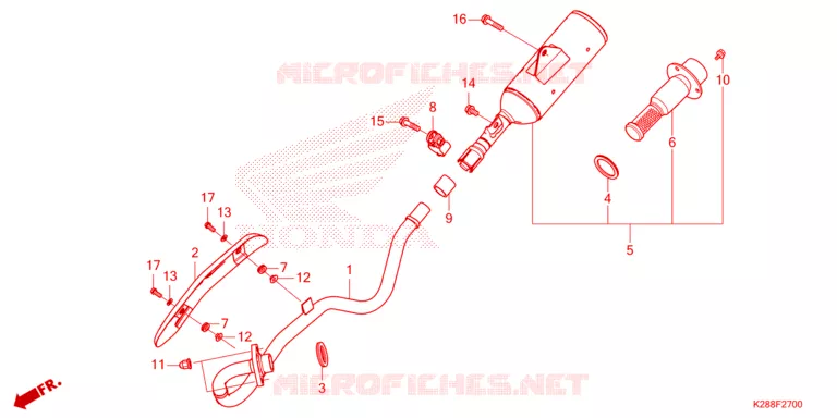 SILENCIEUX D'ECHAPPEMENT Honda MOTO 125 CRF 2023  CRF125FP