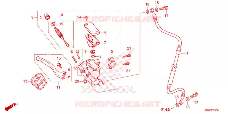 MAITRE CYLINDRE DE FREIN AVANT Honda MOTO 125 CRF 2023  CRF125FP