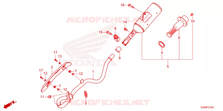 SILENCIEUX D'ECHAPPEMENT Honda MOTO 125 CRF 2023  CRF125FP