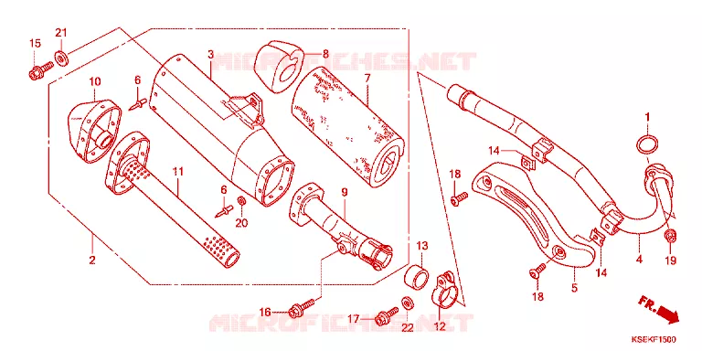 SILENCIEUX D'ECHAPPEMENT Honda MOTO 150 CRF 2024  CRF150RBN