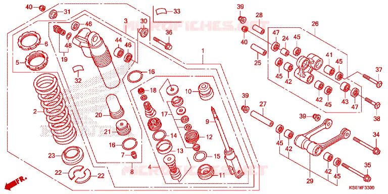 AMORTISSEUR ARRIERE Honda MOTO 150 CRF 2021  CRF150RM