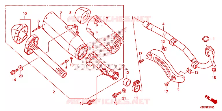 SILENCIEUX D'ECHAPPEMENT Honda MOTO 150 CRF 2021  CRF150RM