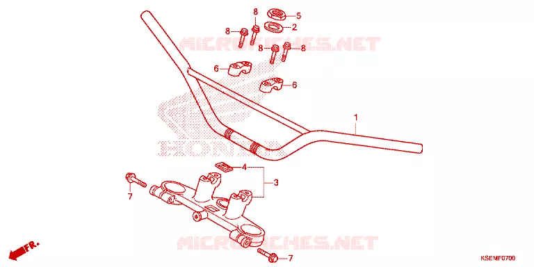 GUIDON - TE DE FOURCHE Honda MOTO 150 CRF 2022  CRF150RN