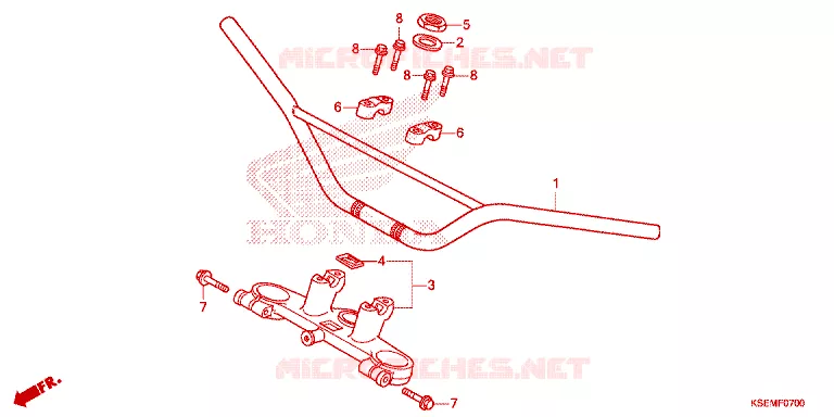 GUIDON - TE DE FOURCHE Honda MOTO 150 CRF 2023  CRF150RP
