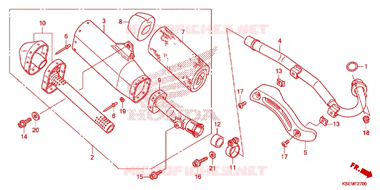 SILENCIEUX D'ECHAPPEMENT Honda MOTO 150 CRF 2023  CRF150RP