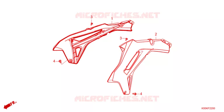OUIES DE RADIATEUR Honda MOTO 250 CRF 2022  CRF250RN