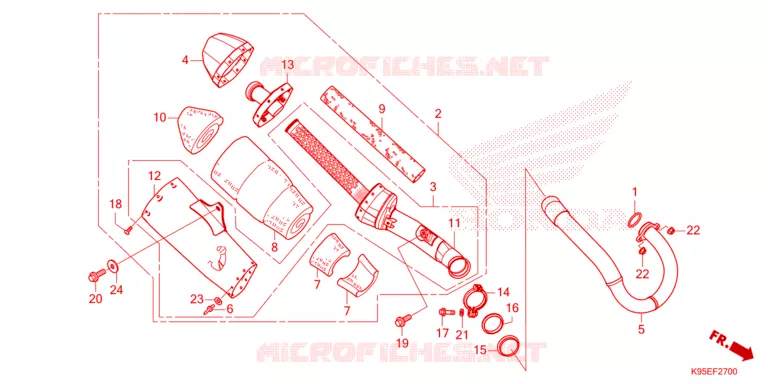 SILENCIEUX D'ECHAPPEMENT Honda MOTO 250 CRF 2023  CRF250RP