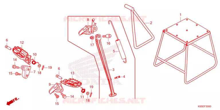 REPOSE PIED - BEQUILLE Honda MOTO 250 CRF 2023  CRF250RP