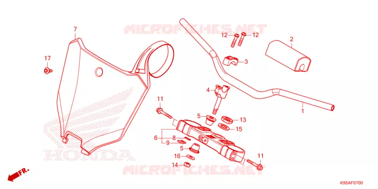 GUIDON - TE DE FOURCHE Honda MOTO 250 CRF 2023  CRF250RXP