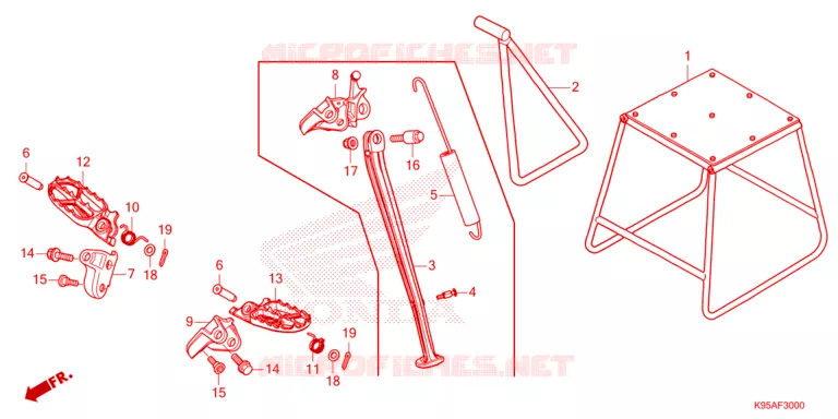 REPOSE PIED - BEQUILLE Honda MOTO 250 CRF 2023  CRF250RXP