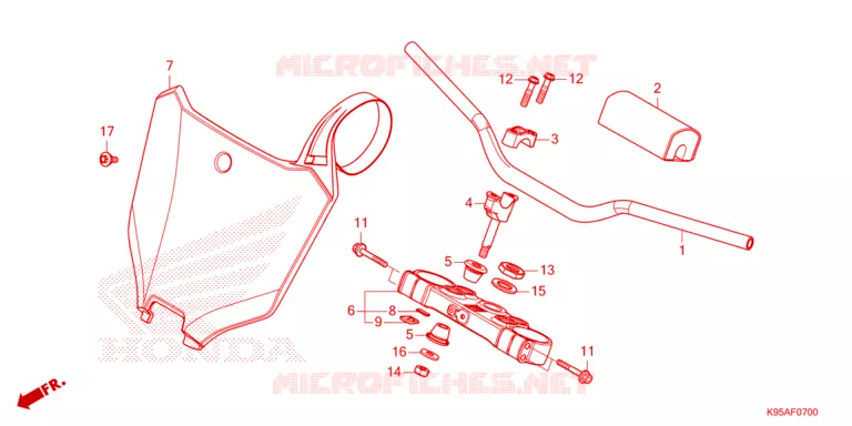 GUIDON - TE DE FOURCHE Honda MOTO 250 CRF 2023  CRF250RXP