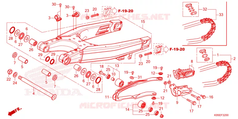 BRAS OSCILLANT Honda MOTO 250 CRF 2023  CRF250RXP