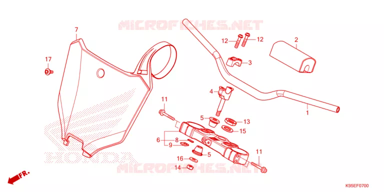 GUIDON - TE DE FOURCHE Honda MOTO 250 CRF 2023  CRF250RXP