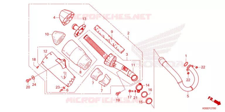 SILENCIEUX D'ECHAPPEMENT Honda MOTO 250 CRF 2023  CRF250RXP