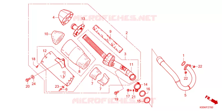 SILENCIEUX D'ECHAPPEMENT Honda MOTO 250 CRF 2023  CRF250RXP