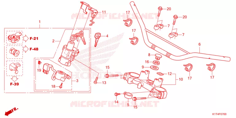 GUIDON - TE DE FOURCHE Honda MOTO 300 CRF 2022  CRF300LAN
