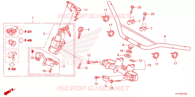 GUIDON - TE DE FOURCHE Honda MOTO 300 CRF 2024  CRF300LN