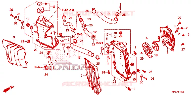 RADIATEUR Honda MOTO 450 CRF 2023  CRF450RLP