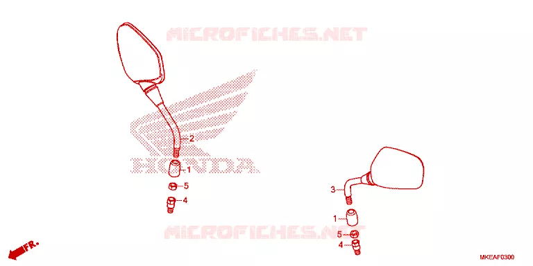RETROVISEUR Honda MOTO 450 CRF 2023  CRF450RLP