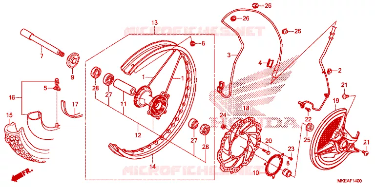 ROUE AVANT Honda MOTO 450 CRF 2023  CRF450RLP