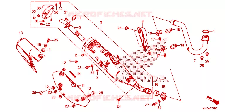 SILENCIEUX D'ECHAPPEMENT Honda MOTO 450 CRF 2024  CRF450RLP