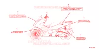 AUTOCOLLANTS pour Honda PCX 160 ABS de 2022