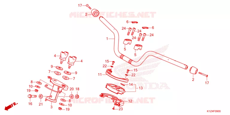 GUIDON - CARENAGE Honda SCOOTER 160 PCX 2022  WW150AN