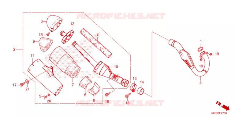 SILENCIEUX D'ECHAPPEMENT Honda MOTO 450 CRF 2023  CRF450RP